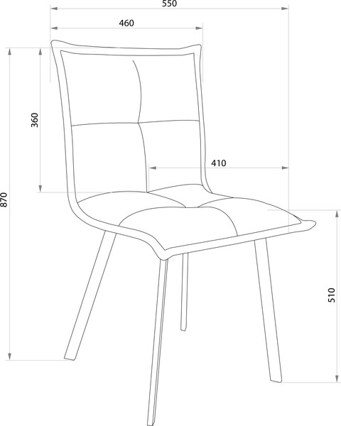 Изображение товара Стул AksHome Рубик U (Velutto 32 серый велюр/черный)