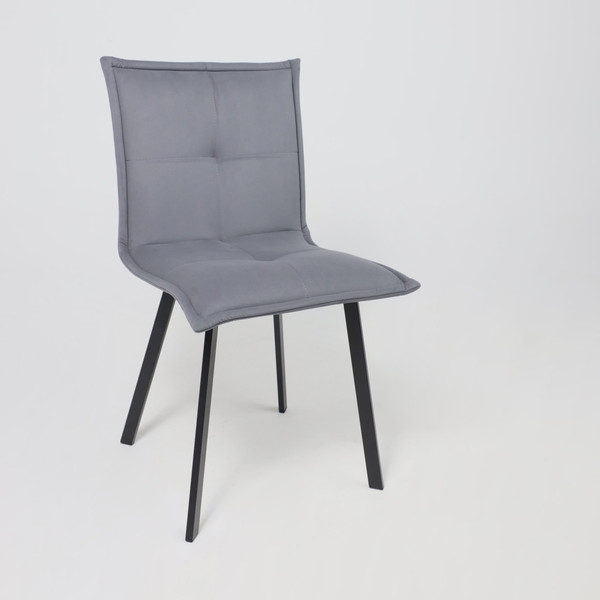 Изображение товара Стул AksHome Рубик U (Velutto 32 серый велюр/черный)