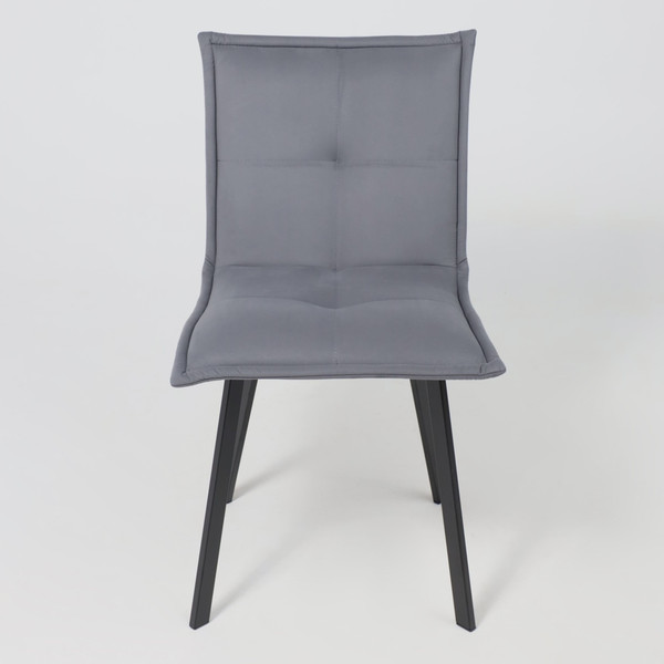 Изображение товара Стул AksHome Рубик U (Velutto 32 серый велюр/черный)