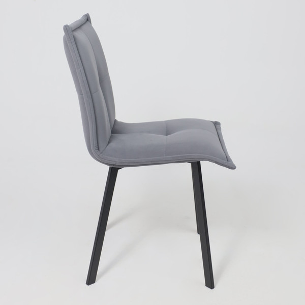 Изображение товара Стул AksHome Рубик U (Velutto 32 серый велюр/черный)