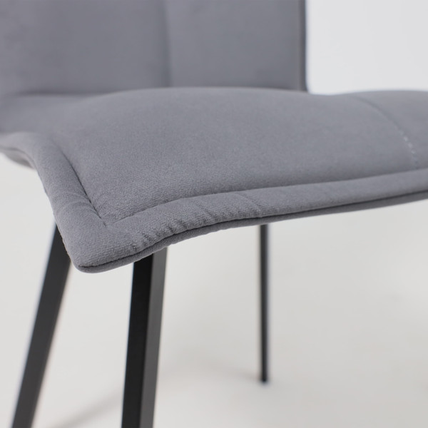 Изображение товара Стул AksHome Рубик U (Velutto 32 серый велюр/черный)