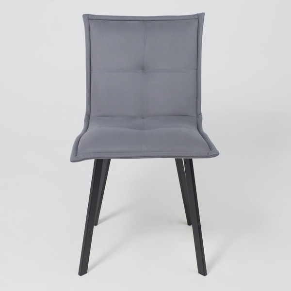 Изображение товара Стул AksHome Рубик U (Velutto 32 серый велюр/черный)