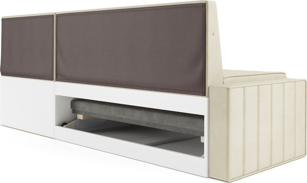 Изображение товара Уголок кухонный мягкий Mebel-Ars Вермут 211x83x141 / M11-23-4 (бежевый Star Velvet 6 Light Beige)