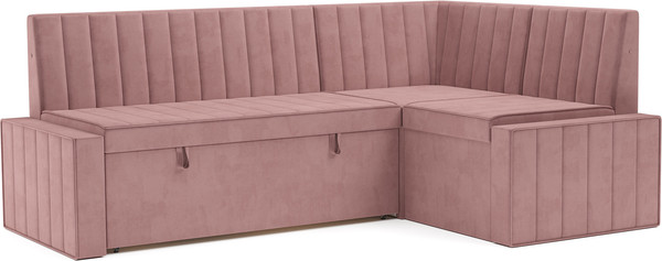 Изображение товара Уголок кухонный мягкий Mebel-Ars Вермут 211x83x141 / M11-23-6 (велюр пудра НВ-178 18)