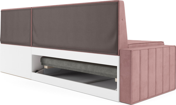 Изображение товара Уголок кухонный мягкий Mebel-Ars Вермут 211x83x141 / M11-23-6 (велюр пудра НВ-178 18)