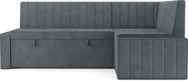 Изображение товара Уголок кухонный мягкий Mebel-Ars Вермут 211x83x141 / M11-23-5 (велюр серо-синий HB-178 26)