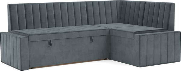 Изображение товара Уголок кухонный мягкий Mebel-Ars Вермут 211x83x141 / M11-23-5 (велюр серо-синий HB-178 26)