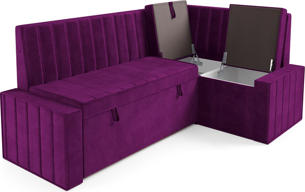 Изображение товара Уголок кухонный мягкий Mebel-Ars Вермут 191x83x121 / M11-24-18 (фиолет)