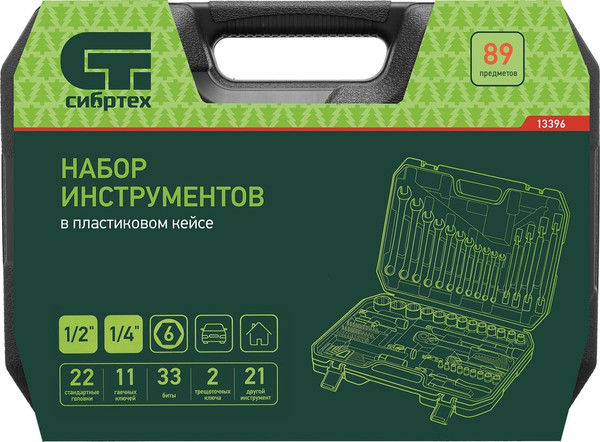 Изображение товара Универсальный набор инструментов СибрТех 13396