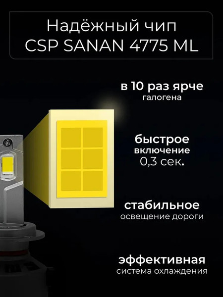 Изображение товара Комплект автомобильных ламп ClearLight CL90XP43LEDH7