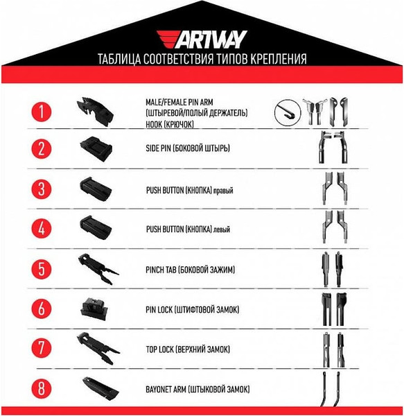 Изображение товара Щетка стеклоочистителя Artway AL-550