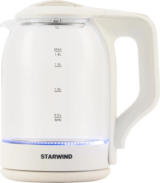 Изображение товара Электрочайник StarWind SKG1056 (белый/прозрачный)