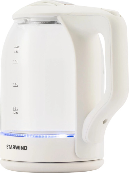 Изображение товара Электрочайник StarWind SKG1056 (белый/прозрачный)