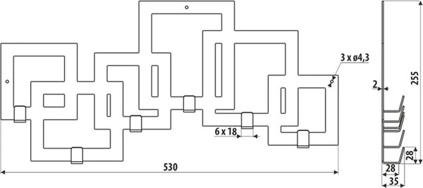 Изображение товара Вешалка для одежды GAMET Квадрат / WS16-L2