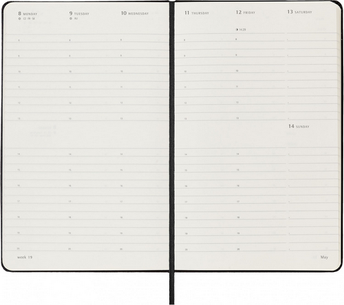 Изображение товара Еженедельник Moleskine Classic WKLY Vertical Large / DHB12WV3 (черный)