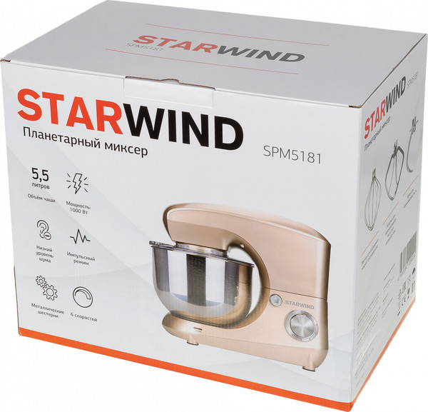 Изображение товара Миксер стационарный StarWind SPM5181 (золото)