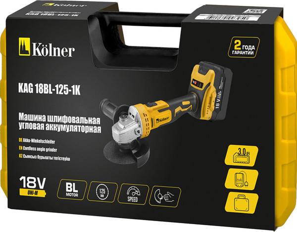 Изображение товара Угловая шлифовальная машина Kolner KAG 18BL-125-1K