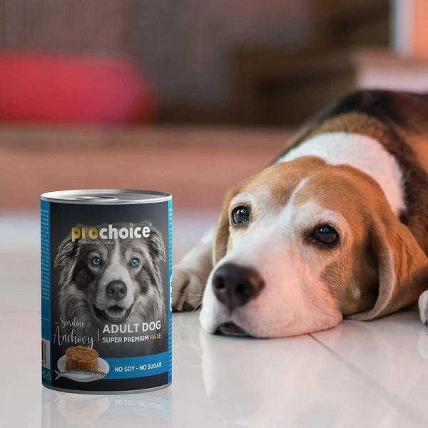 Изображение товара Влажный корм для собак Prochoice Паштет Сардина и анчови (400г)