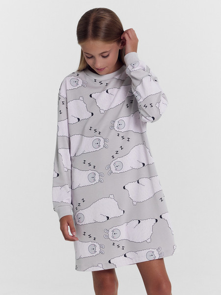 Изображение товара Сорочка детская Mark Formelle 577718 (р.152-76, ламы на светло-сером)