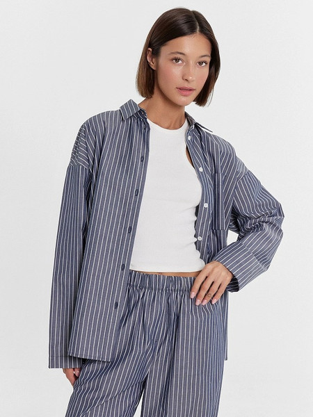 Изображение товара Рубашка Mark Formelle 502985 (р.170-96-102, темно-синяя полоска)