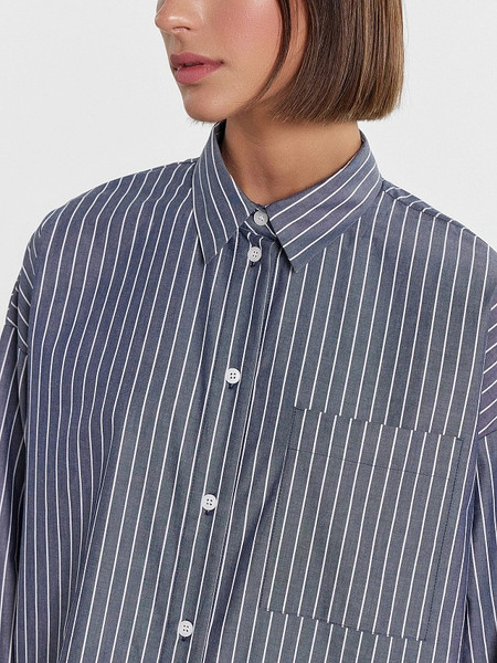 Изображение товара Рубашка Mark Formelle 502985 (р.170-96-102, темно-синяя полоска)