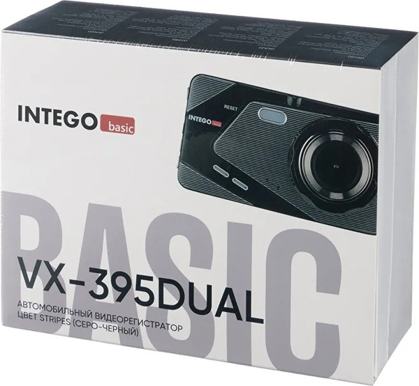 Изображение товара Автомобильный видеорегистратор Intego VX-395DUAL с картой памяти 32GB (Dark Night)