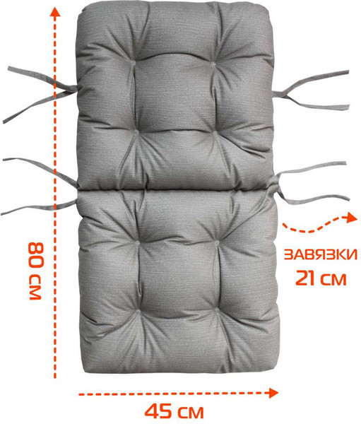 Изображение товара Подушка на стул MATEX Corfu Lounge / 64-978 (светло-серый)