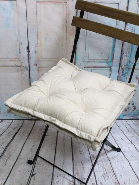 Изображение товара Подушка на стул MATEX Velours 2D / 51-176 (молочный)