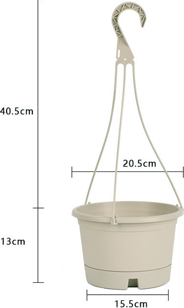 Изображение товара Вазон BOTANICA подвесное с поддоном (2.8л, молочный)