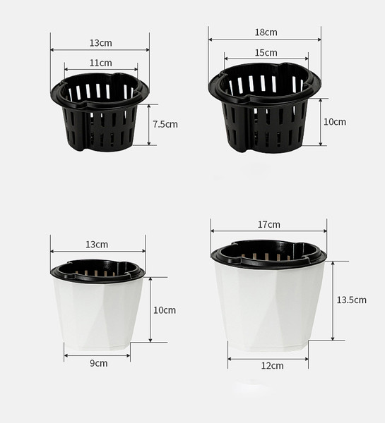 Изображение товара Кашпо BOTANICA Aspect с автополивом (17x13.5см, белый)