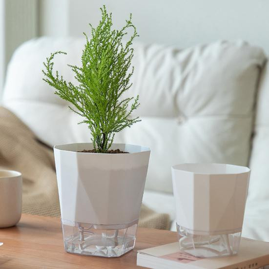 Изображение товара Кашпо BOTANICA Aspect с поддоном (17x13.5см, серый)