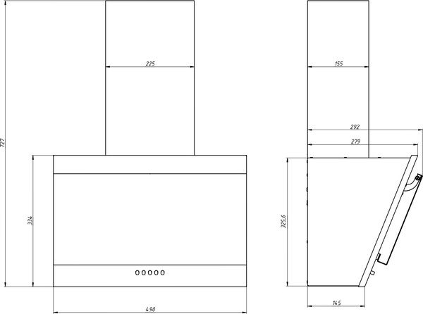 Изображение товара Вытяжка наклонная Elikor Титан 50П-430-К3Д / 266393 (белый)