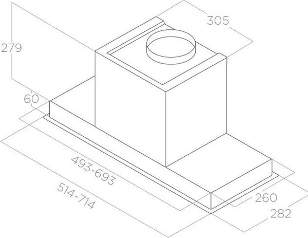 Изображение товара Вытяжка скрытая Elica Hidden Advance IX/A/72