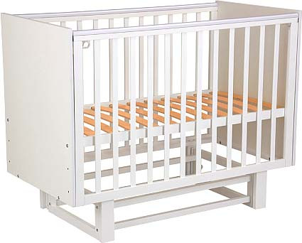 Изображение товара Детская кроватка Polini Kids Simple 342 с маятником / 0003168-04 (белый)