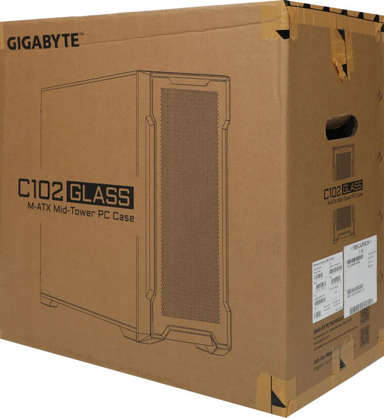 Изображение товара Корпус для компьютера Gigabyte C102B GB-C102G / 28300-C102B-2CRR (черный, без БП)