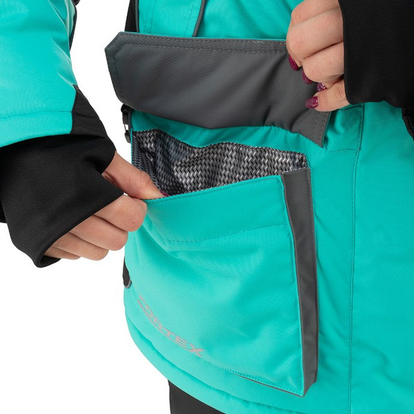 Изображение товара Костюм для охоты и рыбалки Nisus Зимний Mira 10/10 К Шелтер до -40С / T-M-2XL-52-170-G (2XL, Aqua Green/Black)