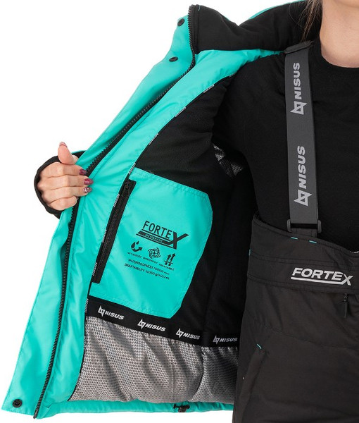 Изображение товара Костюм для охоты и рыбалки Nisus Зимний Mira 10/10 К Шелтер до -40С / T-M-M-46-170-G (M, Aqua Green/Black)