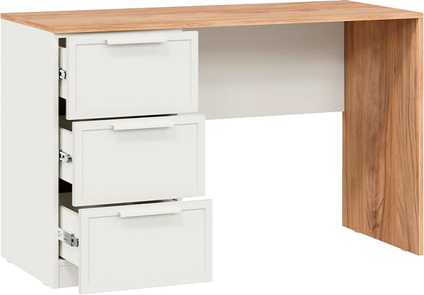 Изображение товара Письменный стол ТриЯ Стелла тип 1 (белый холст/белый жемчуг/яблоня беллуно)