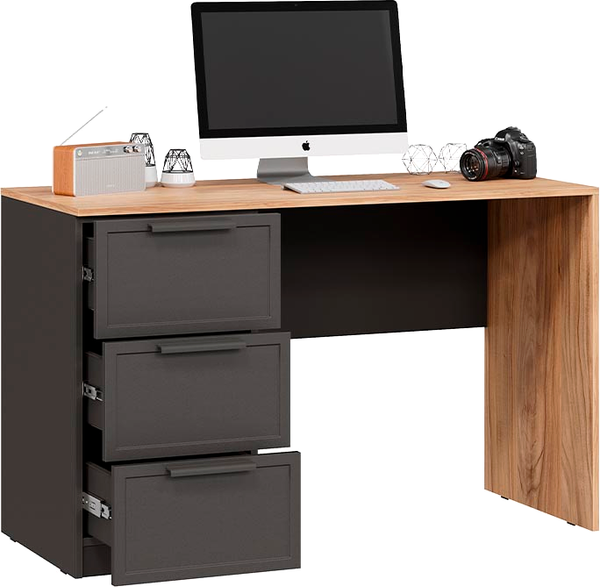 Изображение товара Письменный стол ТриЯ Стелла тип 1 (серый вулкан/фон серый/яблоня беллуно)