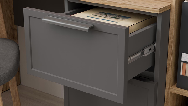 Изображение товара Письменный стол ТриЯ Стелла тип 1 (серый вулкан/фон серый/яблоня беллуно)