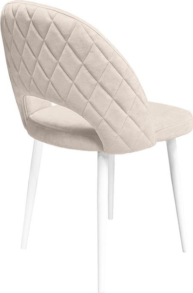 Изображение товара Стул ТриЯ Амели конус Т2 (белый муар/велюр бежевый)