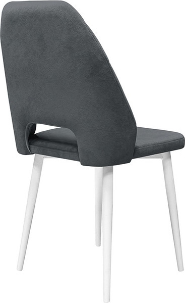 Изображение товара Стул ТриЯ Капри конус Т2 исп.2 (белый муар/велюр темно-серый)