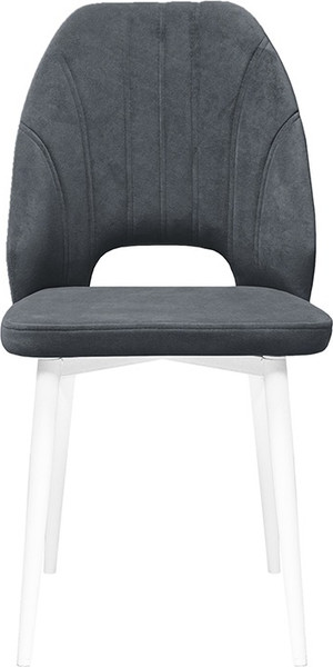 Изображение товара Стул ТриЯ Капри конус Т2 исп.2 (белый муар/велюр темно-серый)