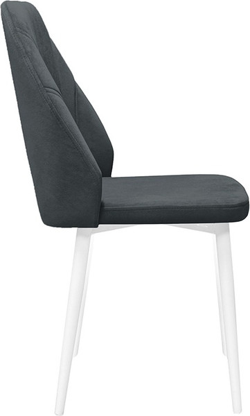 Изображение товара Стул ТриЯ Капри конус Т2 исп.2 (белый муар/велюр темно-серый)
