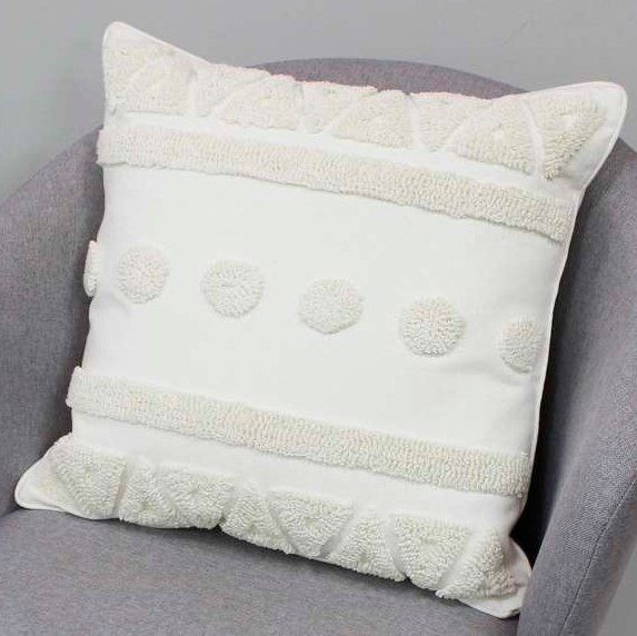 Изображение товара Наволочка декоративная MATEX Tufted / ALEX-006 (белый/бежевый)