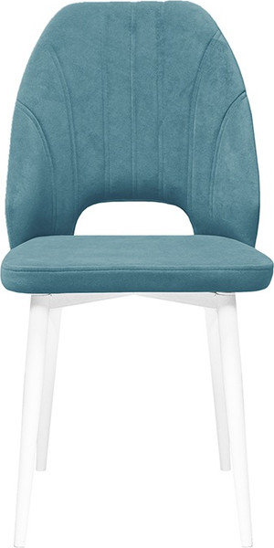 Изображение товара Стул ТриЯ Капри конус Т2 исп.2 (белый муар/велюр бирюзовый)