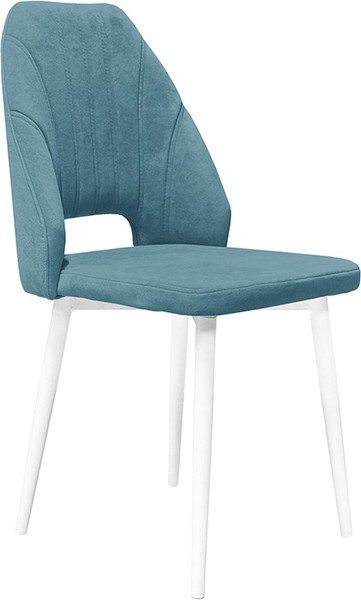 Изображение товара Стул ТриЯ Капри конус Т2 исп.2 (белый муар/велюр бирюзовый)
