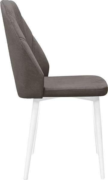 Изображение товара Стул ТриЯ Капри конус Т2 исп.2 (белый муар/велюр серо-коричневый)