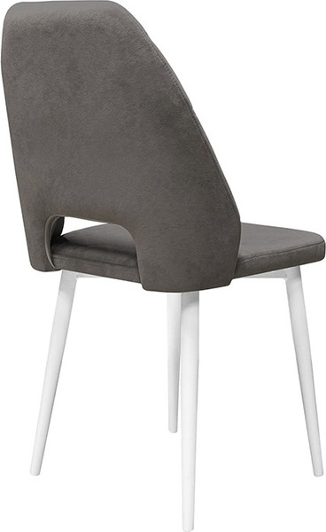 Изображение товара Стул ТриЯ Капри конус Т2 исп.2 (белый муар/велюр серо-коричневый)