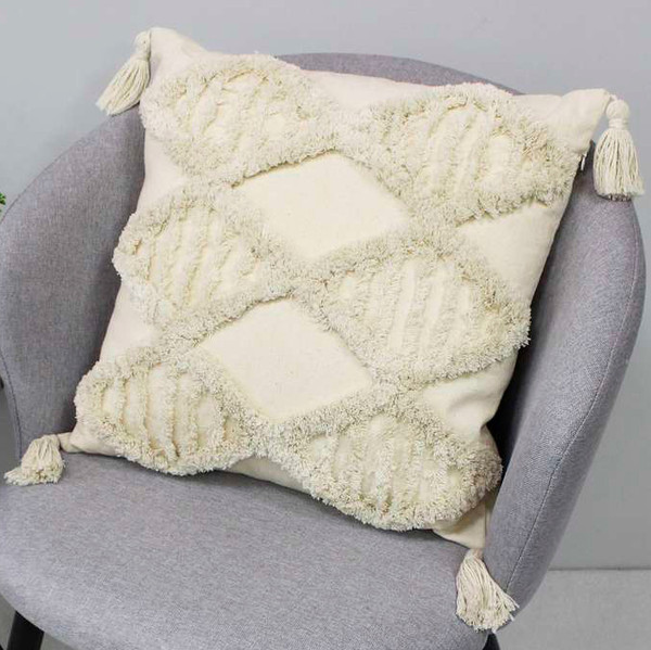 Изображение товара Наволочка декоративная MATEX Tufted / ALEX-014 (молочный/ванильно-бежевый)